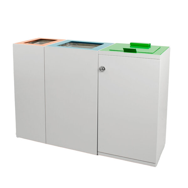 Modulaire Afvalbak met Deur en Zakhouder 85 liter wit - VB 206834 - Afbeelding 8