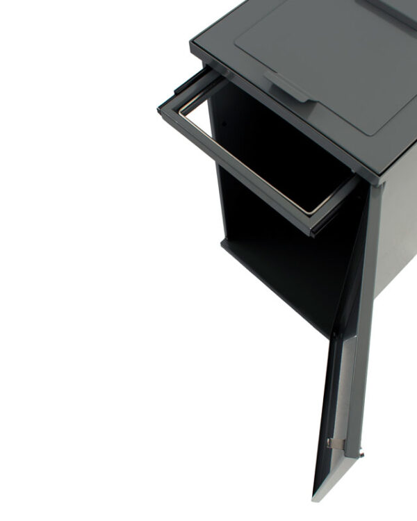 Modulaire Afvalbak met Deur en Zakhouder 85 liter donkergrijs - VB 206841 - Afbeelding 5