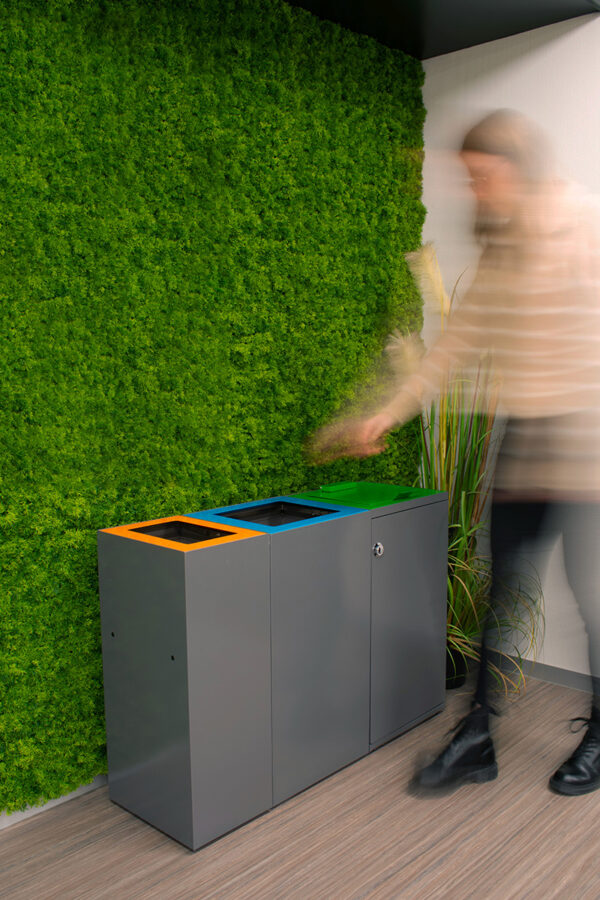 Modulaire Afvalbak met Deur en Zakhouder 85 liter donkergrijs - VB 206841 - Afbeelding 8