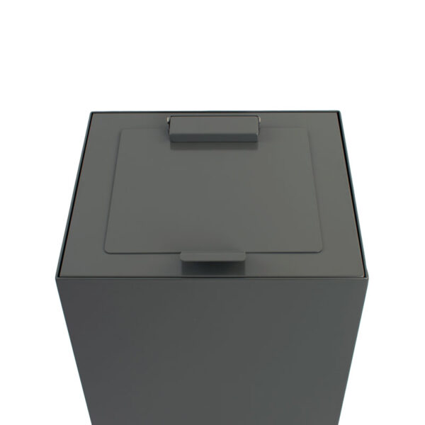 Top met klepdeksel voor modulaire afvalscheidingsunit 90 liter donkergrijs - VB 206933