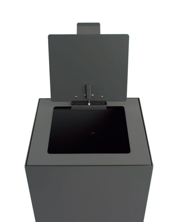 Top met klepdeksel voor modulaire afvalscheidingsunit 90 liter donkergrijs - VB 206933 - Afbeelding 2