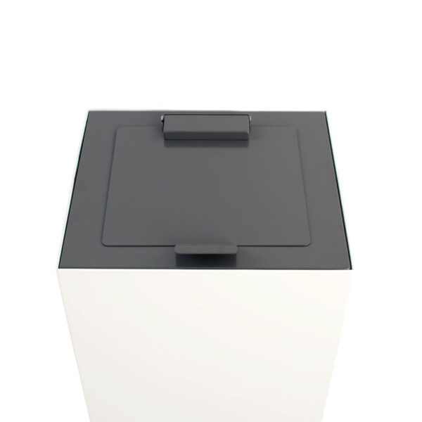 Top met klepdeksel voor modulaire afvalscheidingsunit 90 liter donkergrijs - VB 206933 - Afbeelding 3