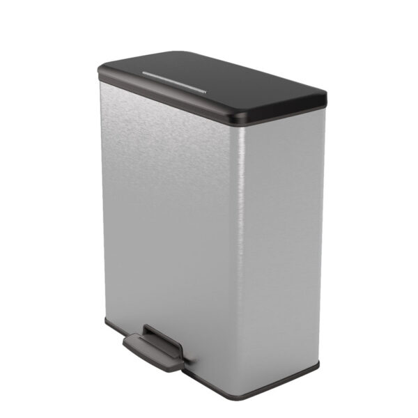 Pedaalemmer Decobin 65 liter zilver, zwart - VB 128026