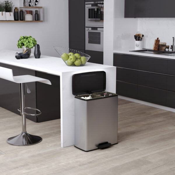 Pedaalemmer Decobin Duo 26+26 liter zilver, zwart - VB 129023 - Afbeelding 8