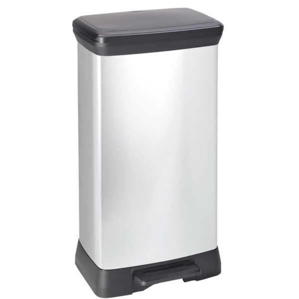 Pedaalemmer Decobin Duo 23+23 liter zilver, zwart - VB 680008