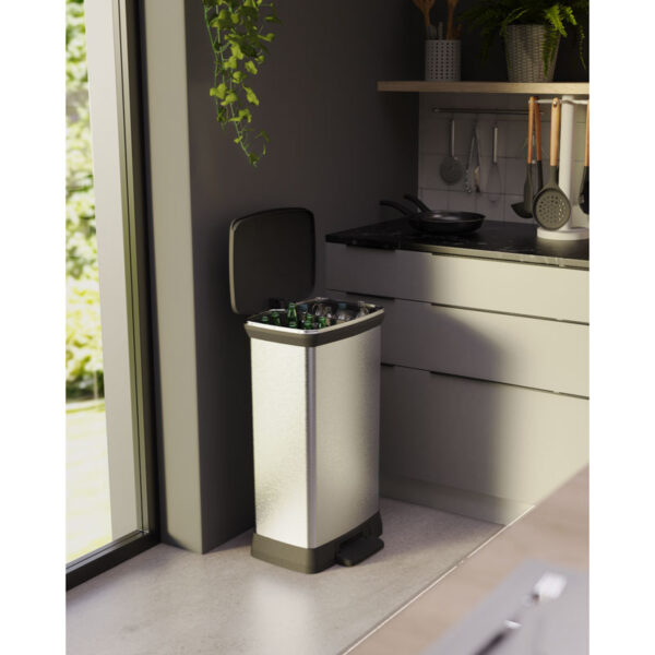 Pedaalemmer Decobin Duo 23+23 liter zilver, zwart - VB 680008 - Afbeelding 12