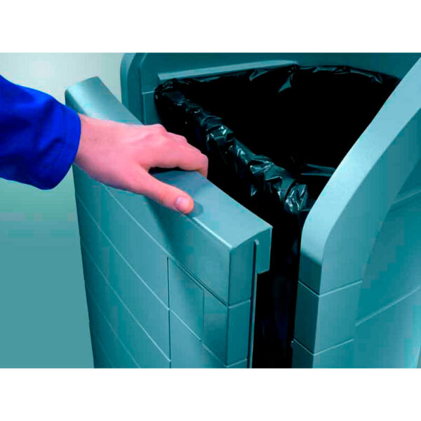 Industriële afvalbak ProfiLine 120 liter grijs - VB 091178 - Afbeelding 2
