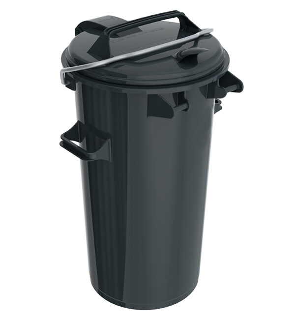 Kunststof afvalbak 50 liter donkergrijs - VB 500100