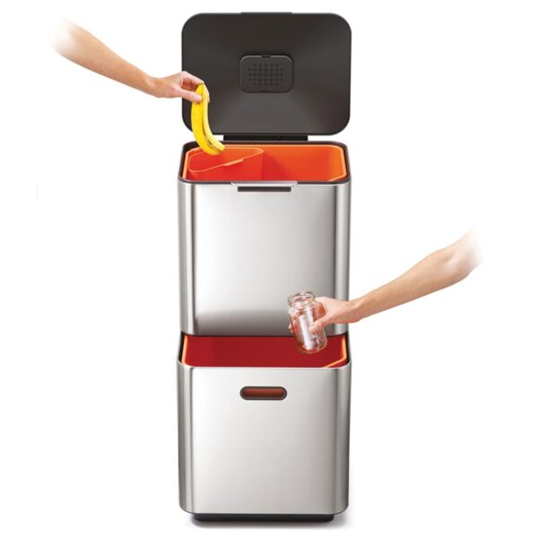 Intelligent Waste Totem Max 60 liter mat RVS - VB 001013 - Afbeelding 4