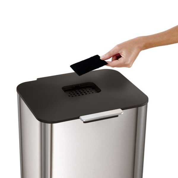Intelligent Waste Totem Max 60 liter mat RVS - VB 001013 - Afbeelding 10