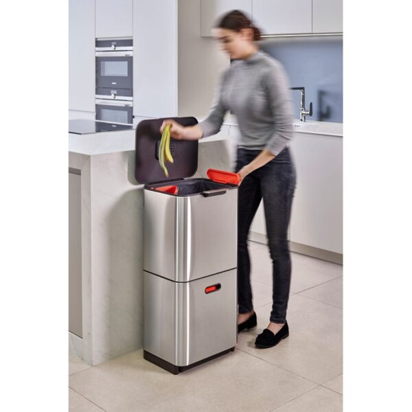 Intelligent Waste Totem Max 60 liter mat RVS - VB 001013 - Afbeelding 12