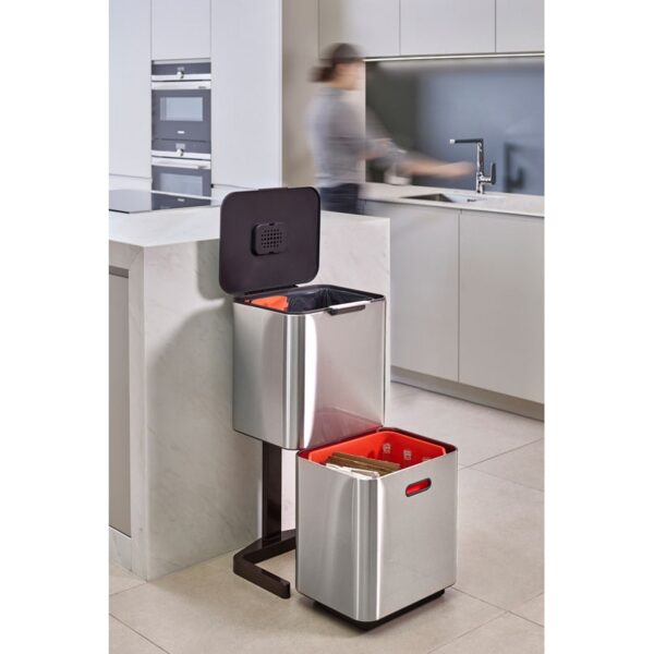 Intelligent Waste Totem Max 60 liter mat RVS - VB 001013 - Afbeelding 13