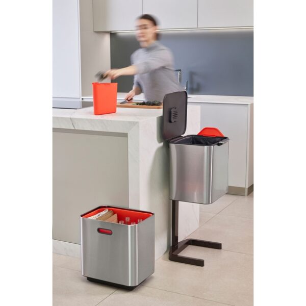 Intelligent Waste Totem Max 60 liter mat RVS - VB 001013 - Afbeelding 15