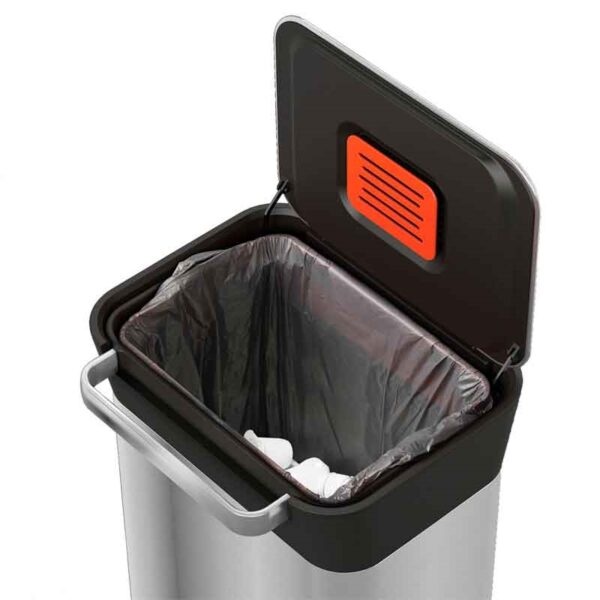 Intelligent Waste Titan 30 liter mat RVS, zwart - VB 300307 - Afbeelding 6