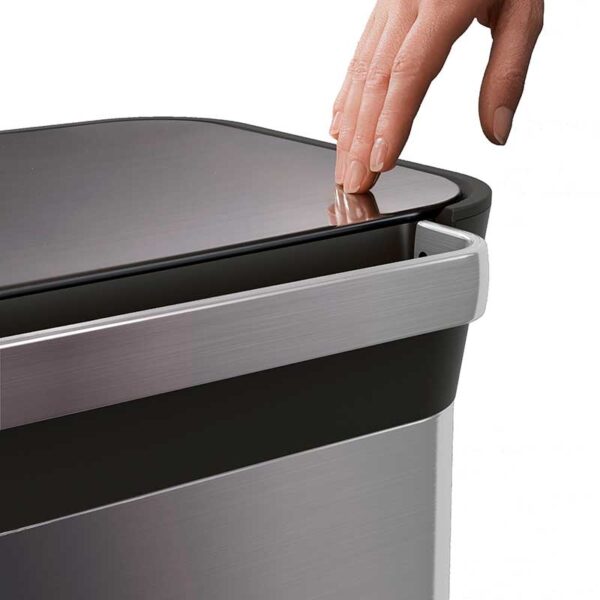 Intelligent Waste Titan 30 liter mat RVS, zwart - VB 300307 - Afbeelding 8