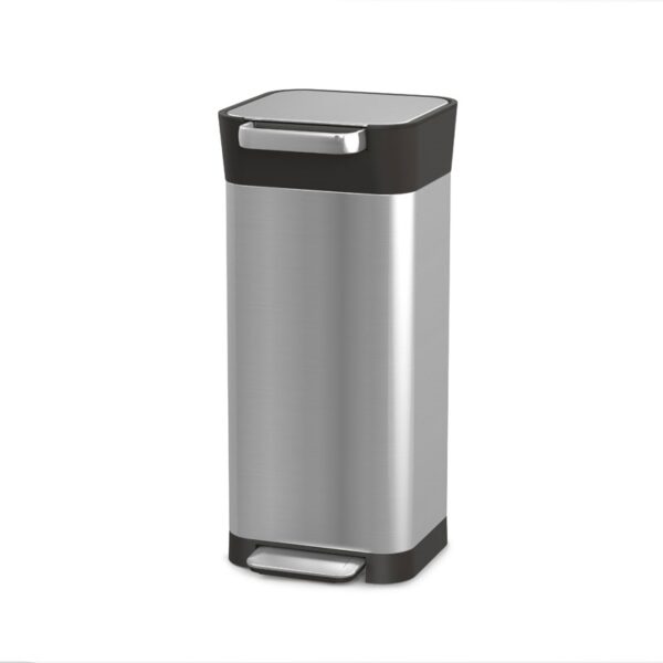 Intelligent Waste Titan Slim 20 liter mat RVS, zwart - VB 300376