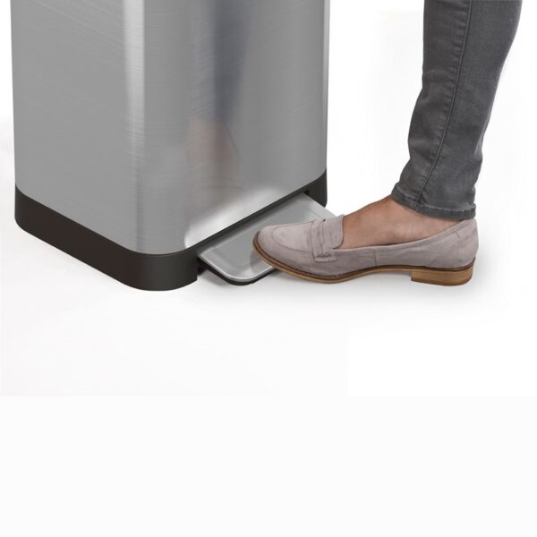 Intelligent Waste Titan Slim 20 liter mat RVS, zwart - VB 300376 - Afbeelding 8