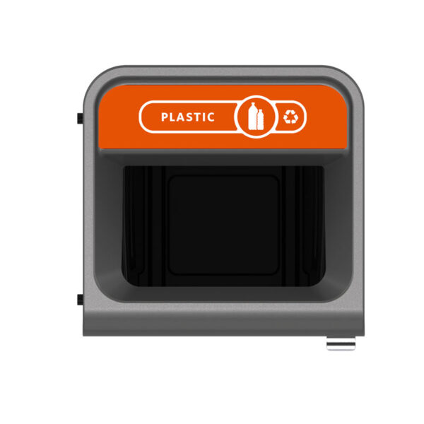 Configure Recyclingstation Plastic NL 87 liter antraciet, oranje - VB 500893 - Afbeelding 2