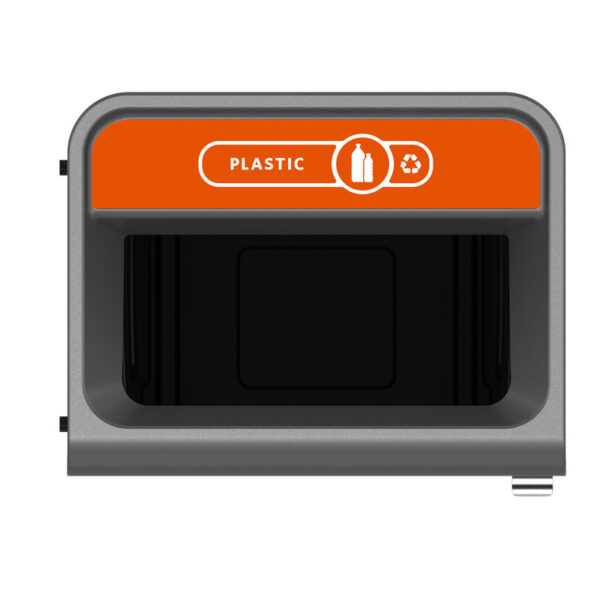 Configure Recyclingstation Plastic NL 125 liter antraciet, oranje - VB 500947 - Afbeelding 2