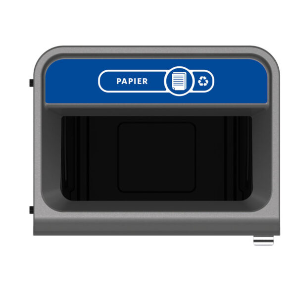 Configure Recyclingstation Papier NL 125 liter antraciet, blauw - VB 500954 - Afbeelding 2