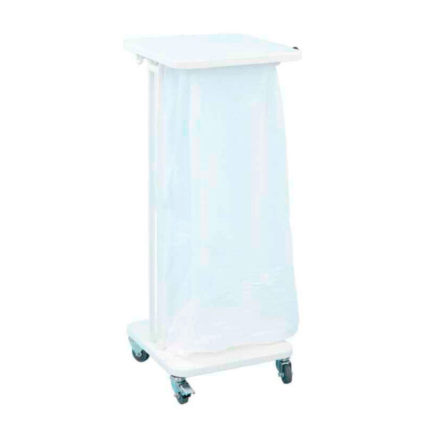 Afvalzakhouder met deksel 60 liter wit - VB 145155 - Afbeelding 2