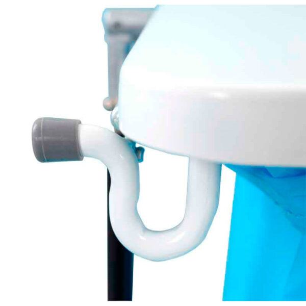 Afvalzakhouder met deksel en voetpedaal 60 liter wit - VB 145193 - Afbeelding 4