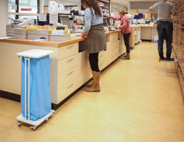 Afvalzakhouder met deksel en voetpedaal 60 liter wit - VB 145193 - Afbeelding 8