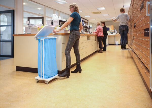 Afvalzakhouder met deksel en voetpedaal 60 liter wit - VB 145193 - Afbeelding 10