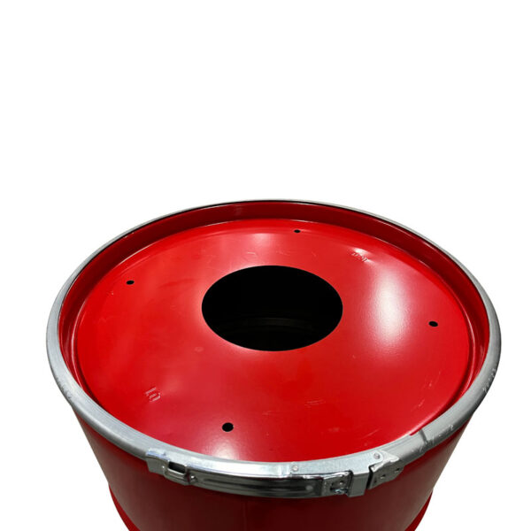 Afvalbak Plastic met inwerpopening 200 liter Rood - VB 649600 - Afbeelding 5