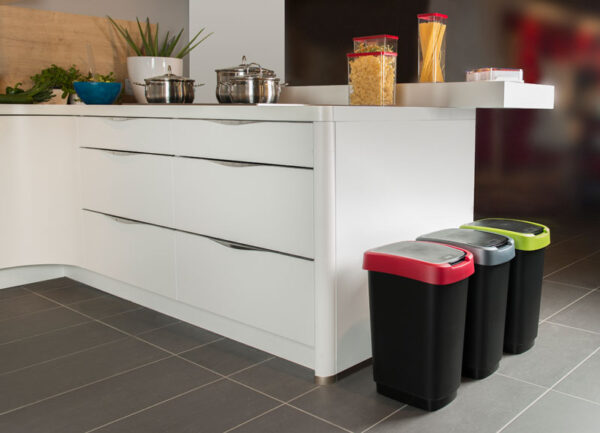 Afvalbak Twist 25 liter zwart, zilver - VB 135391 - Afbeelding 2
