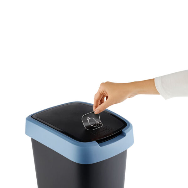 Afvalbak Twist 10 liter Horizon blauw - VB 246639 - Afbeelding 3