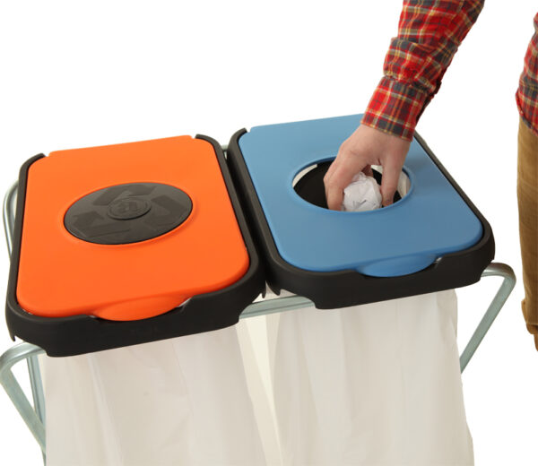 Afvalzakhouder EKOthinks 2 blauw, oranje - VB 211302 - Afbeelding 2