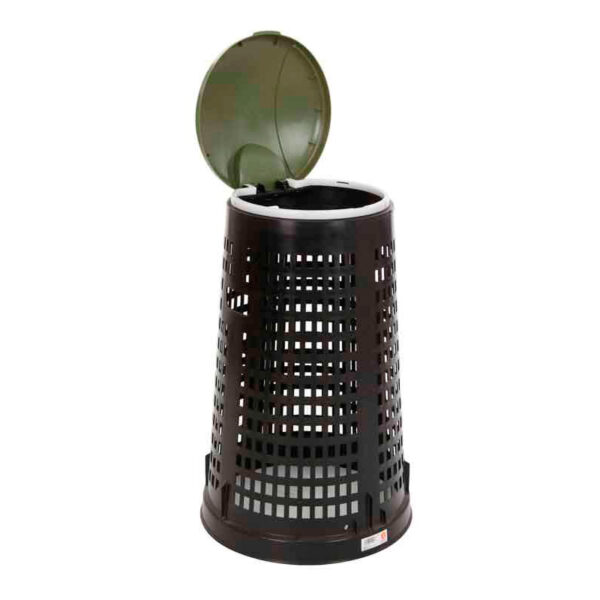 Geperforeerde kunststof afvalbak Ruff zwart, groen - VB 219986 - Afbeelding 2