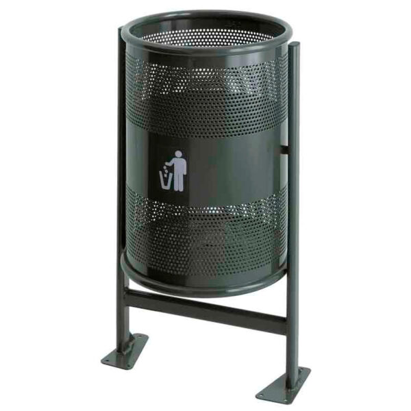 Afvalbak 60 liter op statief grafiet - VB 712000