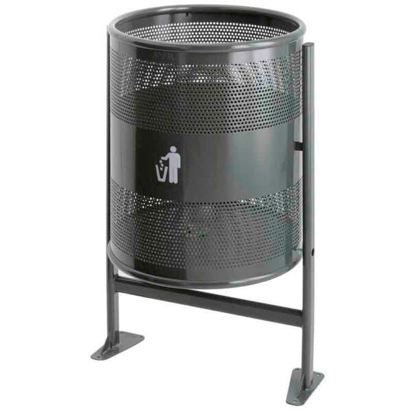 Afvalbak 80 liter op statief grafiet - VB 713000