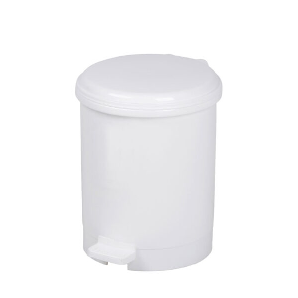Pedaalemmer kunststof 12 liter wit - VB 001855