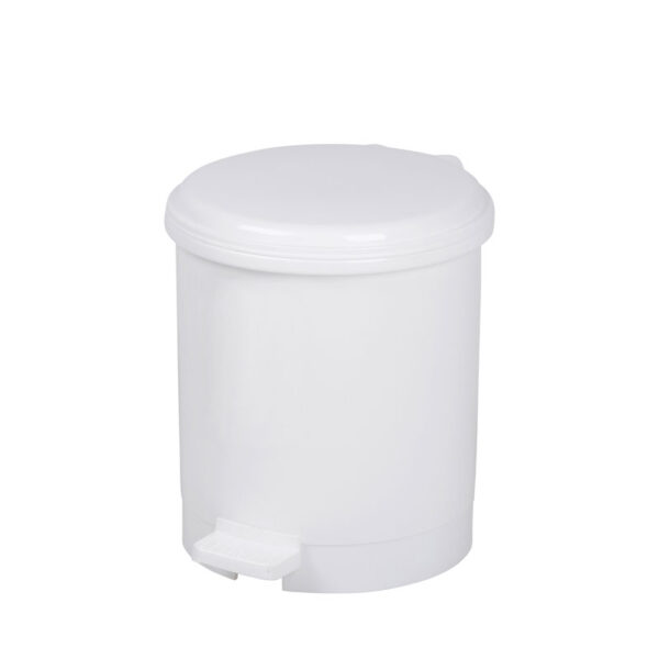 Pedaalemmer kunststof 6 liter wit - VB 001862