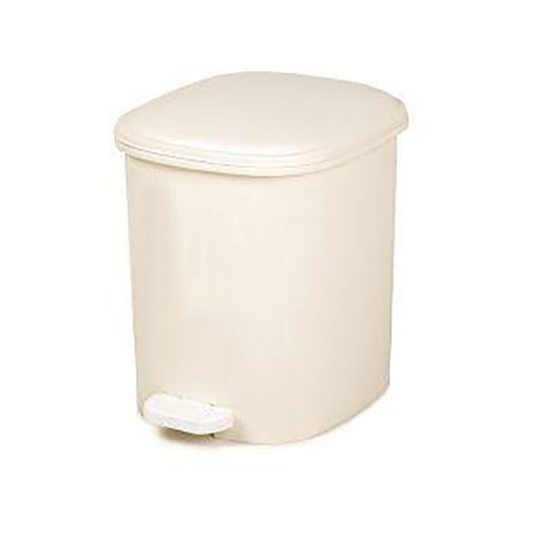 Rechthoekige pedaalemmer 10 liter wit - VB 006409