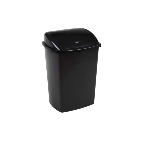Afvalbak met Swing deksel 8 liter zwart - VB 018402