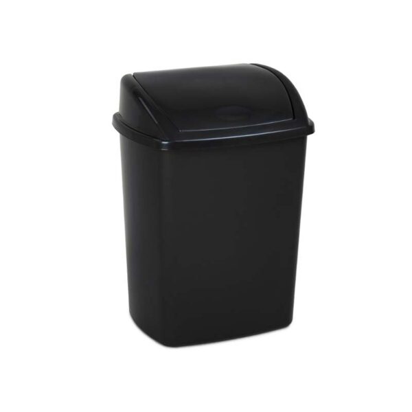 Afvalbak met Swing deksel 15 liter zwart - VB 018419