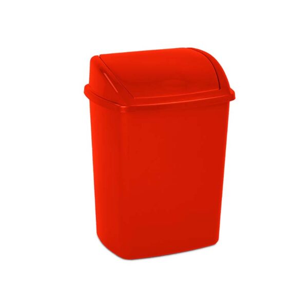 Afvalbak met Swing deksel 15 liter rood - VB 048416