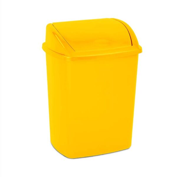 Afvalbak met Swing deksel 26 liter geel - VB 058422
