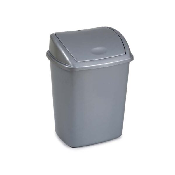 Afvalbak met Swing deksel 15 liter grijs - VB 068414