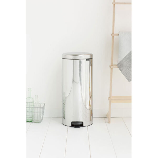 Pedaalemmer NewIcon 30 liter met metalen binnenemmer chroom - VB 114762 - Afbeelding 5