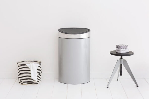Touch Bin 40 liter metallic grijs - VB 114861 - Afbeelding 4