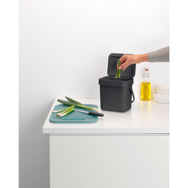 Afvalemmer Sort & Go 3 liter grijs - VB 209888 - Afbeelding 9