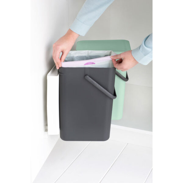 Inbouwafvalemmer Sort & Go 2x12 liter jade, donkergrijs - VB 214448 - Afbeelding 4