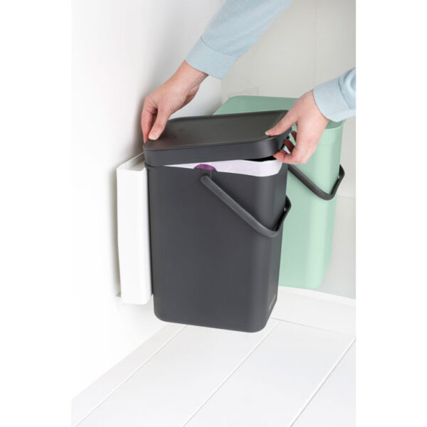 Inbouwafvalemmer Sort & Go 2x12 liter jade, donkergrijs - VB 214448 - Afbeelding 5