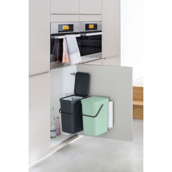 Inbouwafvalemmer Sort & Go 2x12 liter jade, donkergrijs - VB 214448 - Afbeelding 6