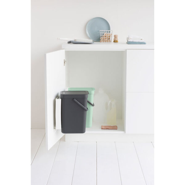 Inbouwafvalemmer Sort & Go 2x12 liter jade, donkergrijs - VB 214448 - Afbeelding 8
